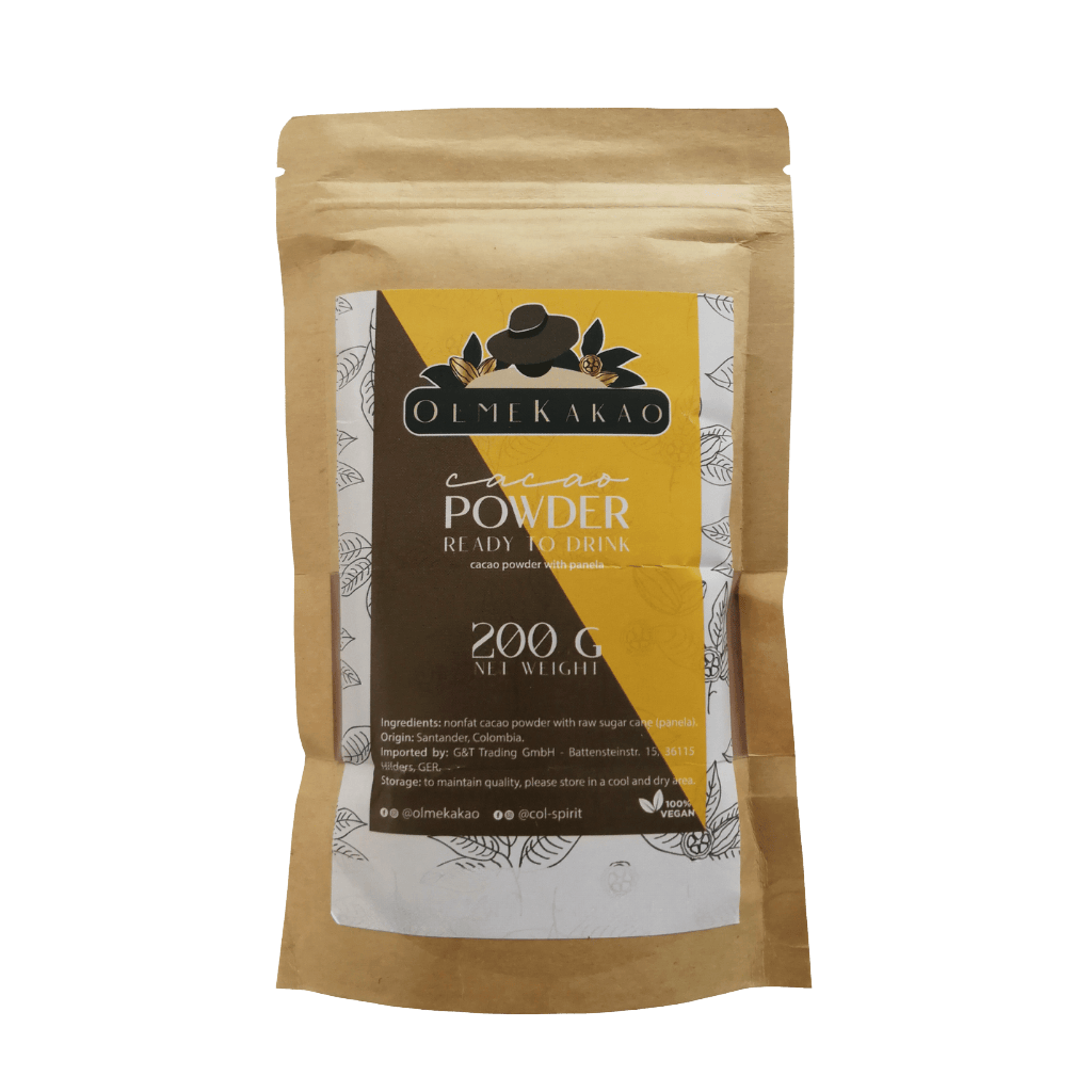 Olmekakao Trinkschokolade 80% Kakao + 20% Panela (Zuckerrohr) 200g