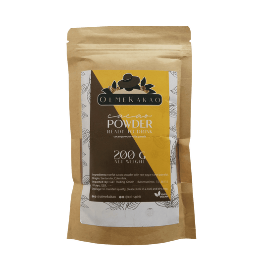 Olmekakao Trinkschokolade 80% Kakao + 20% Panela (Zuckerrohr) 200g