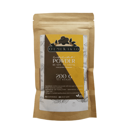 Olmekakao Trinkschokolade 80% Kakao + 20% Panela (Zuckerrohr) 200g